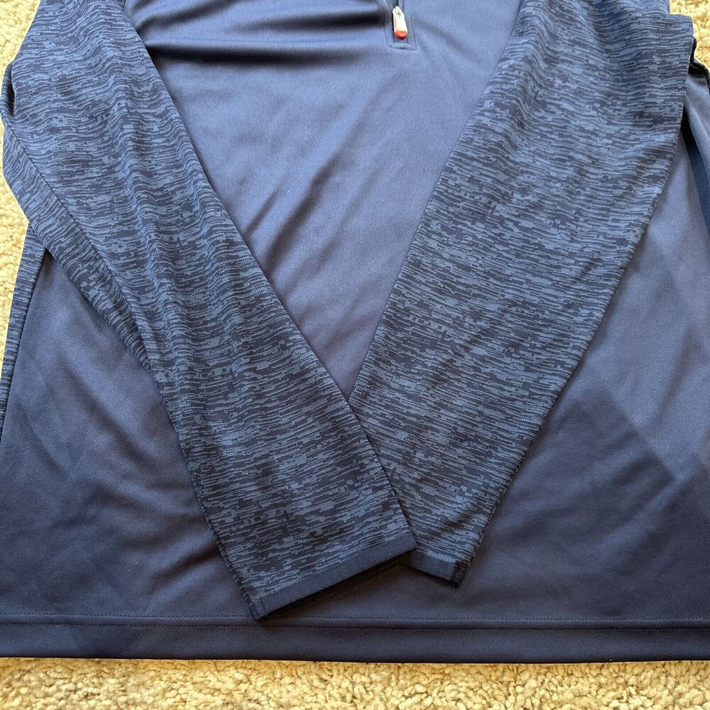 Boston Red Sox Shirt‎ Mens Large Blue Quarter Zip Performance Stretch Baseball - Picture 4 of 6